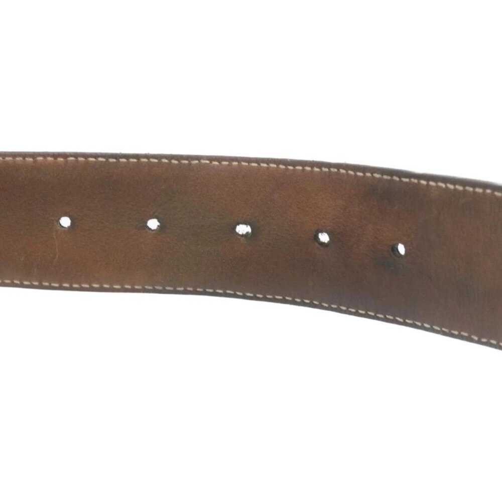GUCCI GG Canvas Interlocking Belt PVC Leather Black Auth - Picture 7 of 10